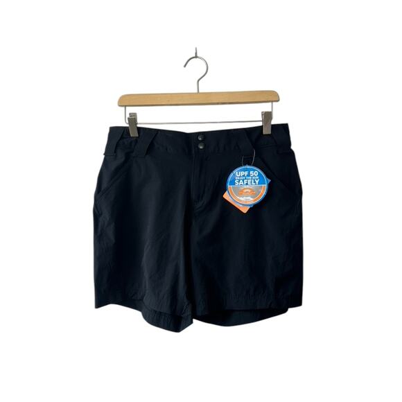 Columbia PFG Black Omni-Shade Coral Point III  7" Shorts Women's Size 10 NEW $45 - Picture 1 of 5
